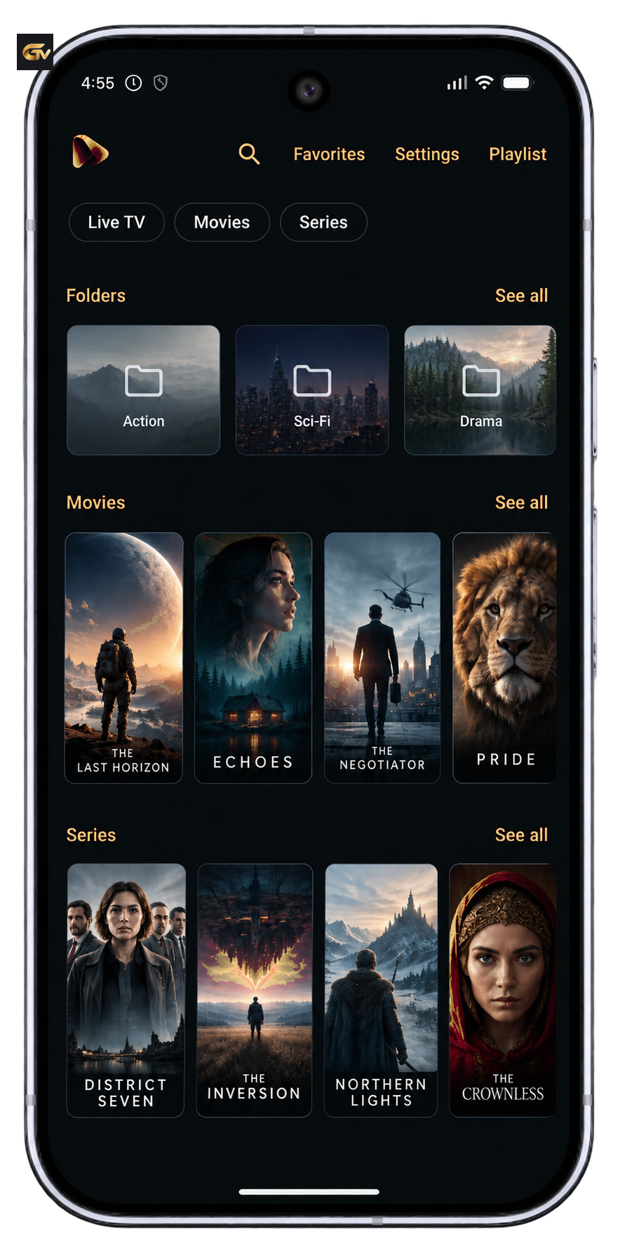 GroundlyTv on Android phone